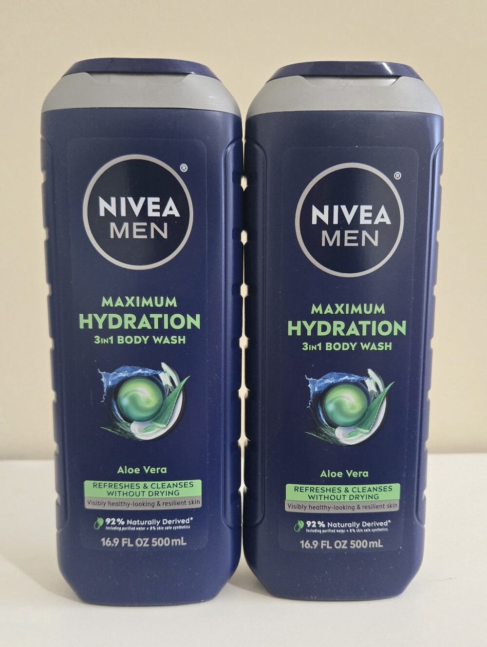 Nivea Men Maximum Hydration Body Wash Set (2 Bottles) 16.9oz Ea